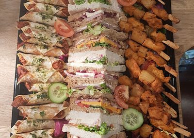 Buffet selection with sandwiches